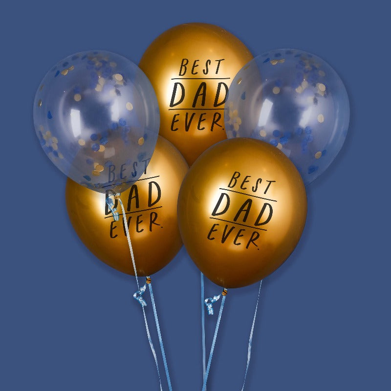 Best Dad Ever Latex Balloon Bundle (x5)