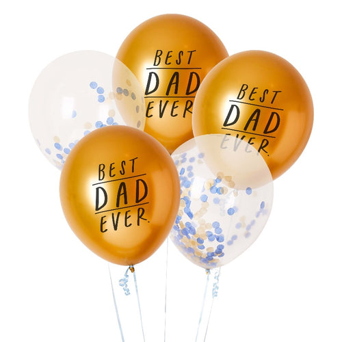 Best Dad Ever Latex Balloon Bundle (x5)