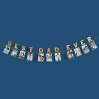 Best Dad Ever Customisable Photo Garland (3m) Father's Day
