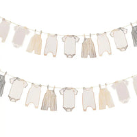 Gold Foiled Baby Grow Garland (2.5m) Baby Shower
