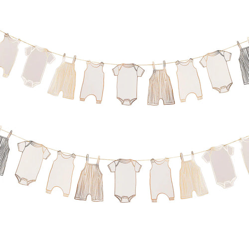 Gold Foiled Baby Grow Garland (2.5m)