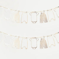 Gold Foiled Baby Grow Garland (2.5m) Baby Shower