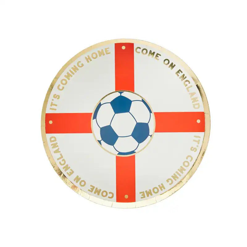 Come on England Foiled Paper Plates (x8) Summer
