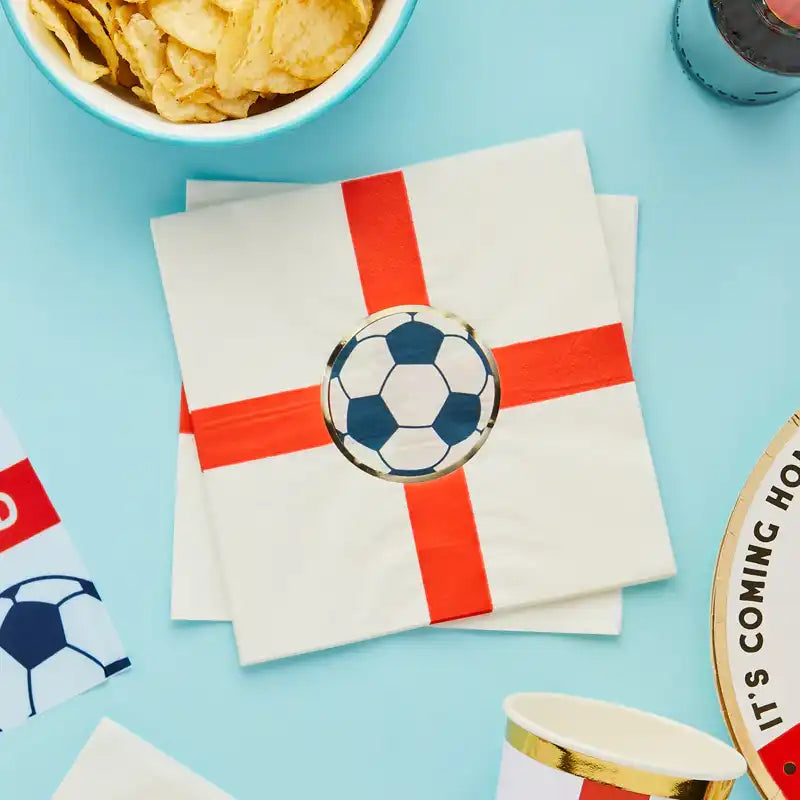 England Football Paper Napkins (x16) Summer