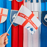 Come on England Small Waving Flags (x6)