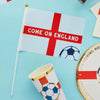 Come on England Small Waving Flags (x6) Summer