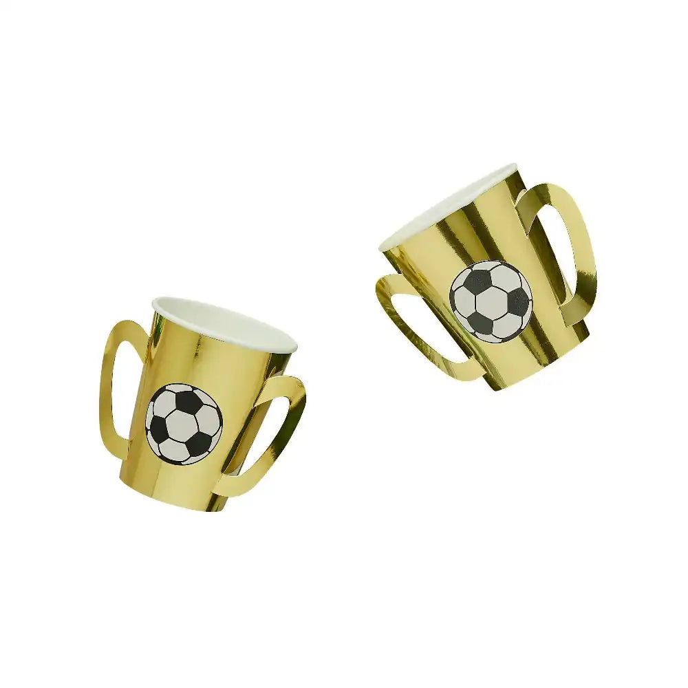 Gold Trophy Paper Cups (x8) Kids Party