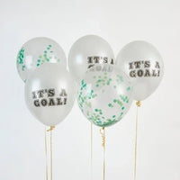 Football 'It's a Goal!' 12" Latex Balloons (x5) Kids Party