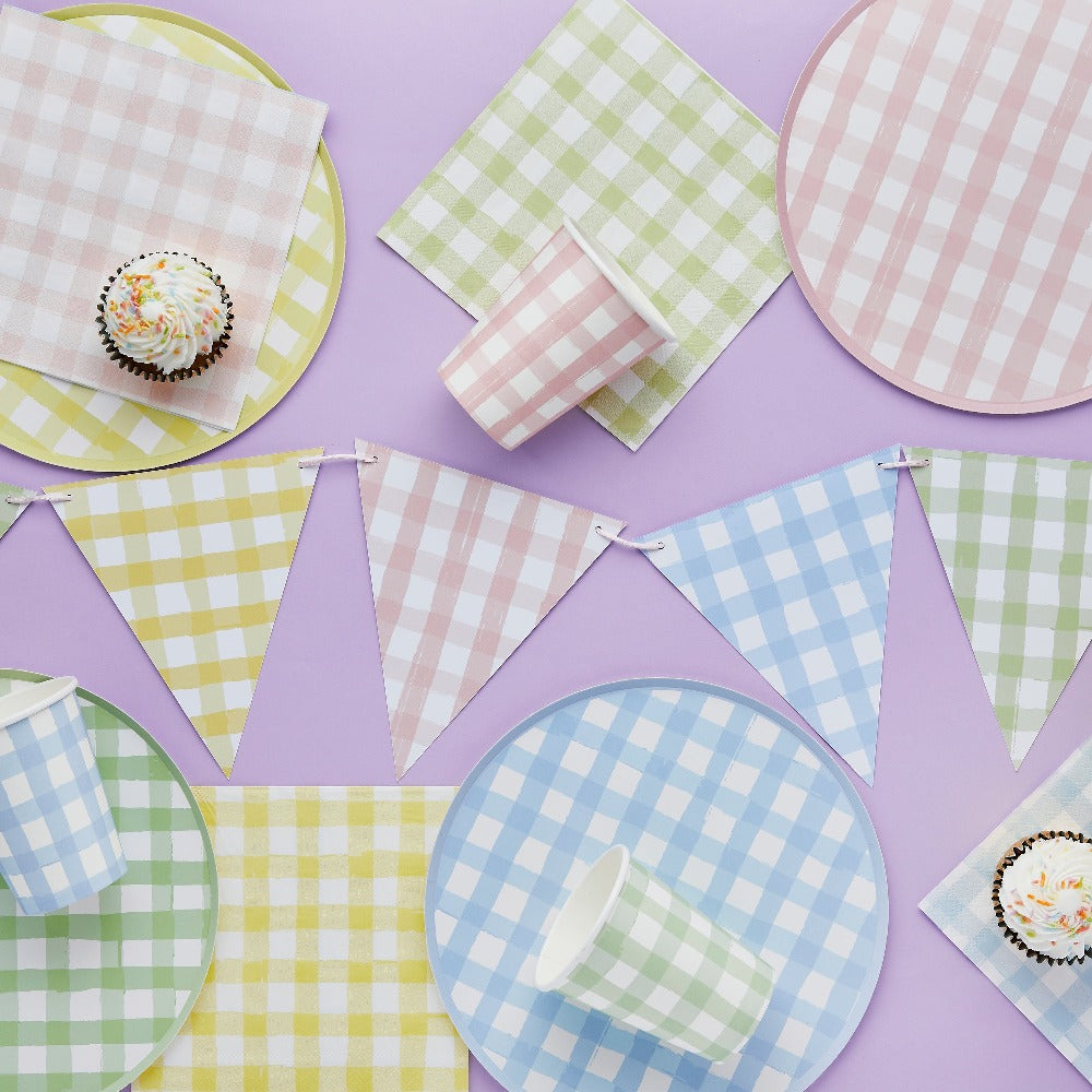 Gingham Paper Bunting (2.5m) General Party