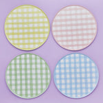 Gingham Paper Plates (x8)