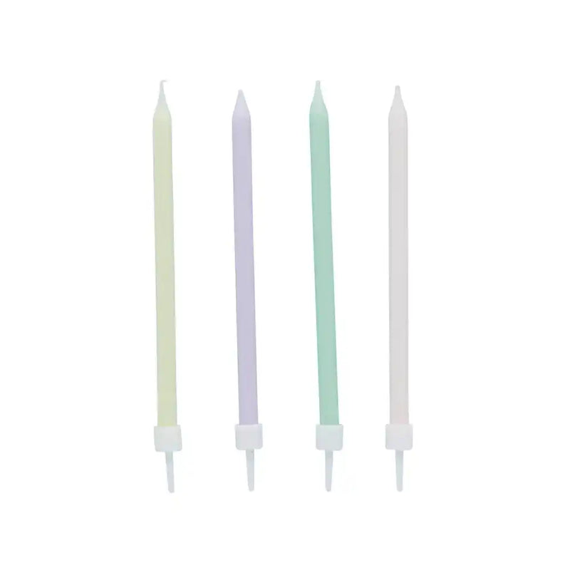 Pastel Skinny Candles (x12) General Party