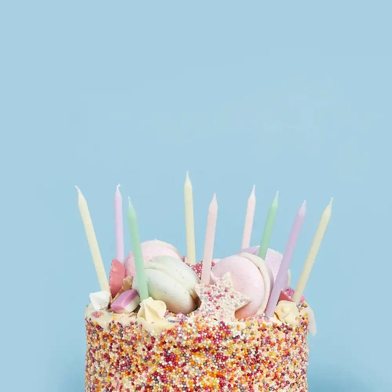 Pastel Skinny Candles (x12) General Party