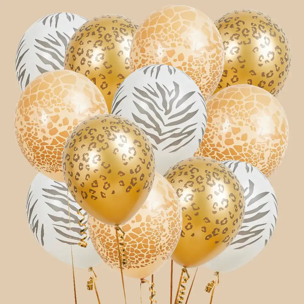 Safari Latex Balloon Bundle (x12) Kids Party