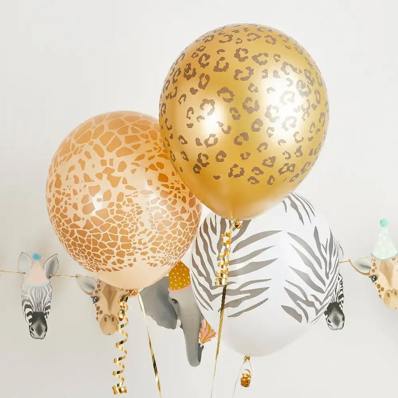 Safari Latex Balloon Bundle (x12) Kids Party