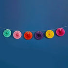 Bright Coloured Paper Fan Garland (2m)