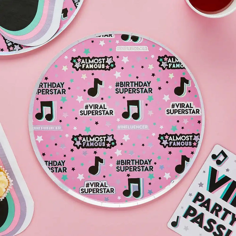 Let's Dance Paper Plates (x8) Kids Party