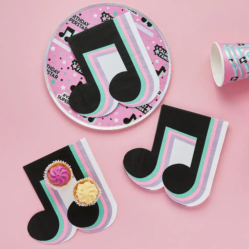 Musical Note Paper Napkins (x16) Kids Party