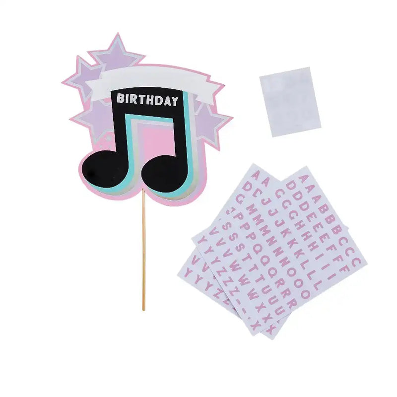 Customisable Musical Note Cake Topper Kids Party