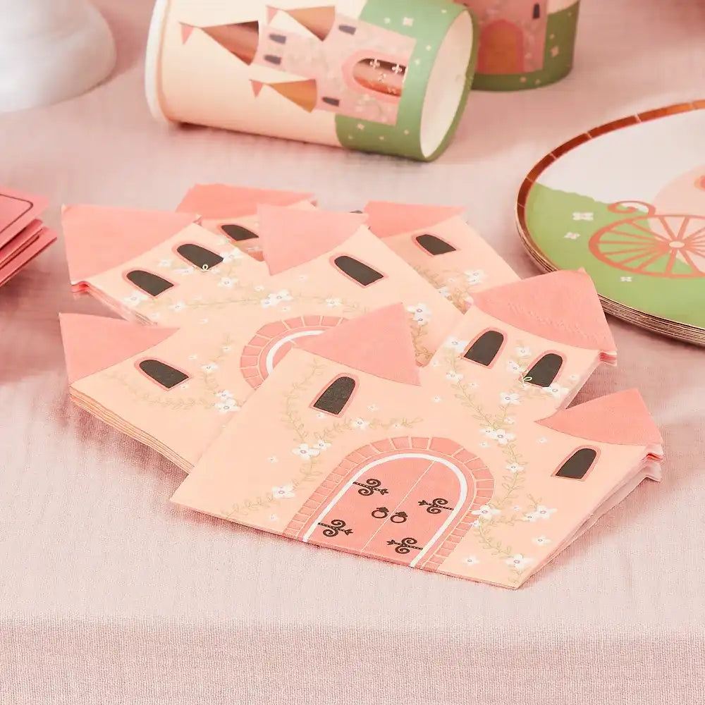 Princess Castle Paper Napkins (x16) Kids Party