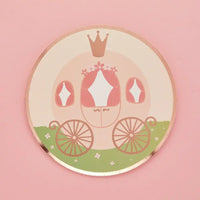 Princess Carriage Paper Plates (x8) Kids Party