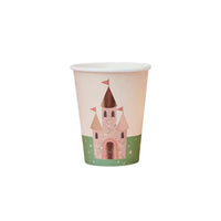 Princess Castle Paper Cups (x8) Kids Party