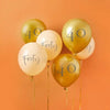 Gold & Nude 40th Birthday Latex Balloons (x6) Milestone