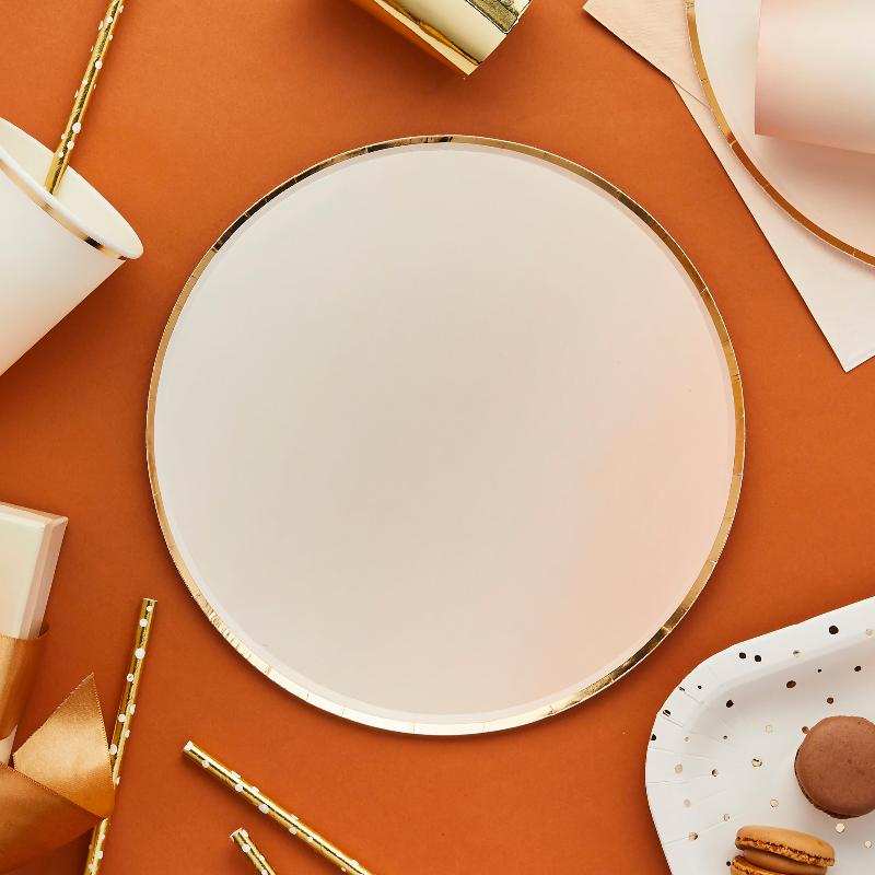 Gold & Peach Ombre Paper Plates (x8) General Party