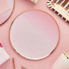 Rose Gold & Pink Ombre Paper Plates (x8) General Party