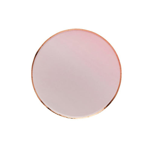 Rose Gold & Pink Ombre Paper Plates (x8)