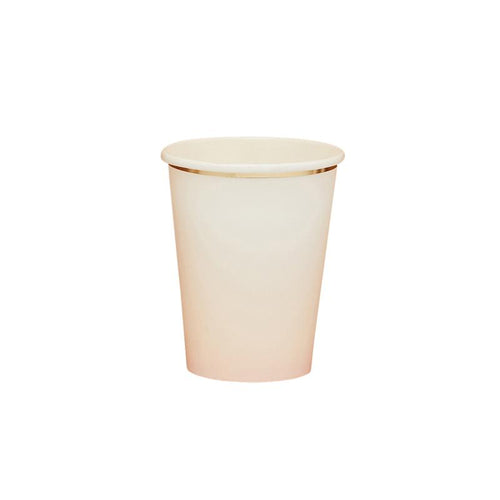 Gold & Peach Ombre Paper Cups (x8)