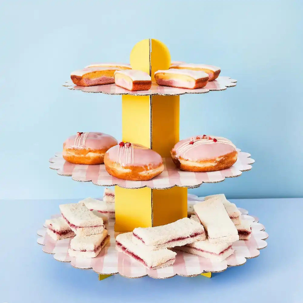 Pink Gingham Cake Stand General Party