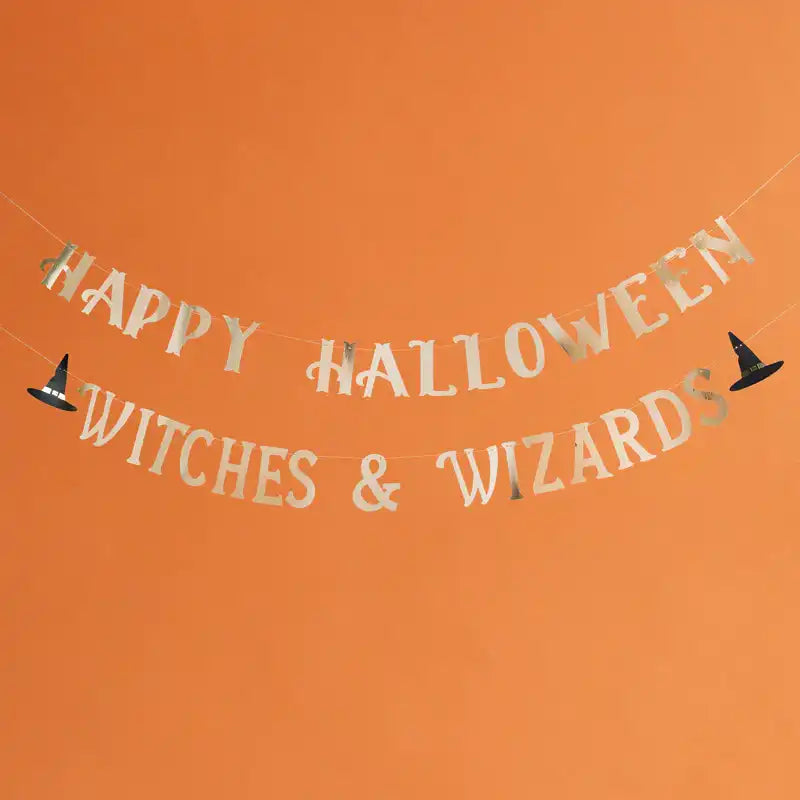 'Happy Halloween' Witches & Wizards Banner (2m) Halloween 2024