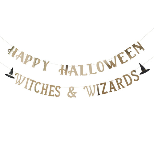 'Happy Halloween' Witches & Wizards Banner (2m)