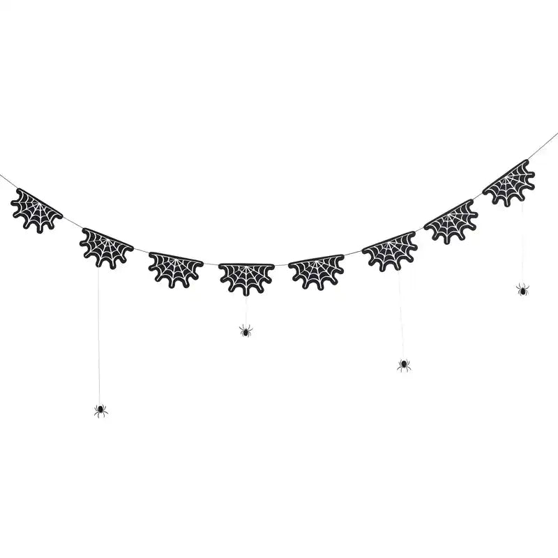 Cobweb Garland With Hanging Spiders (2m) Halloween 2024