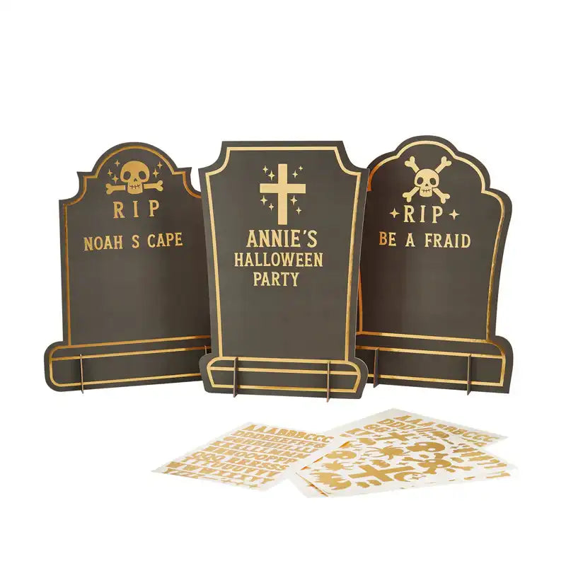 Customisable Gravestone Signs (x3) Halloween 2024