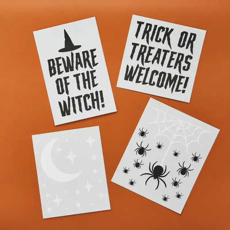 Trick or Treat Window Clings (x4) Halloween 2024