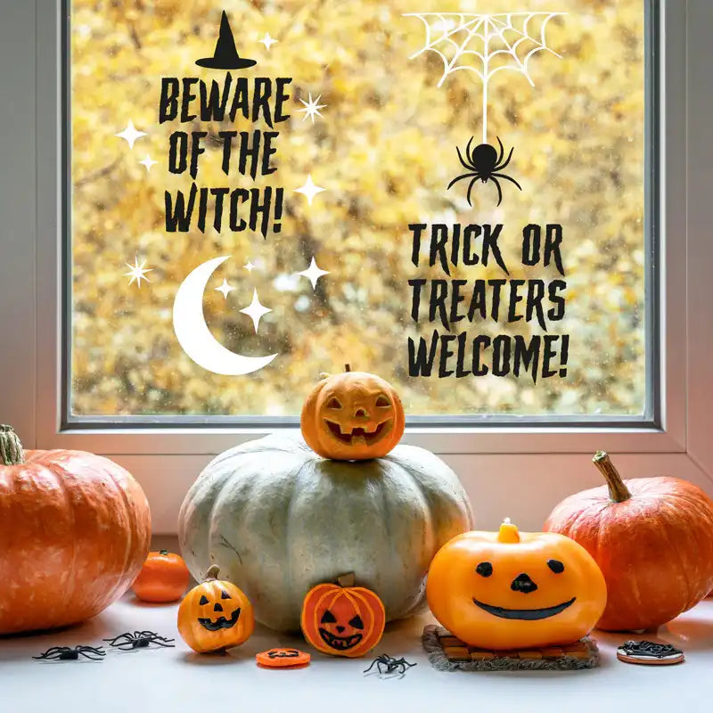 Trick or Treat Window Clings (x4) Halloween 2024