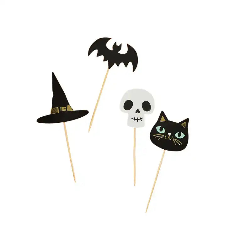 Halloween Gold Foiled Food Picks (x12) Halloween 2024