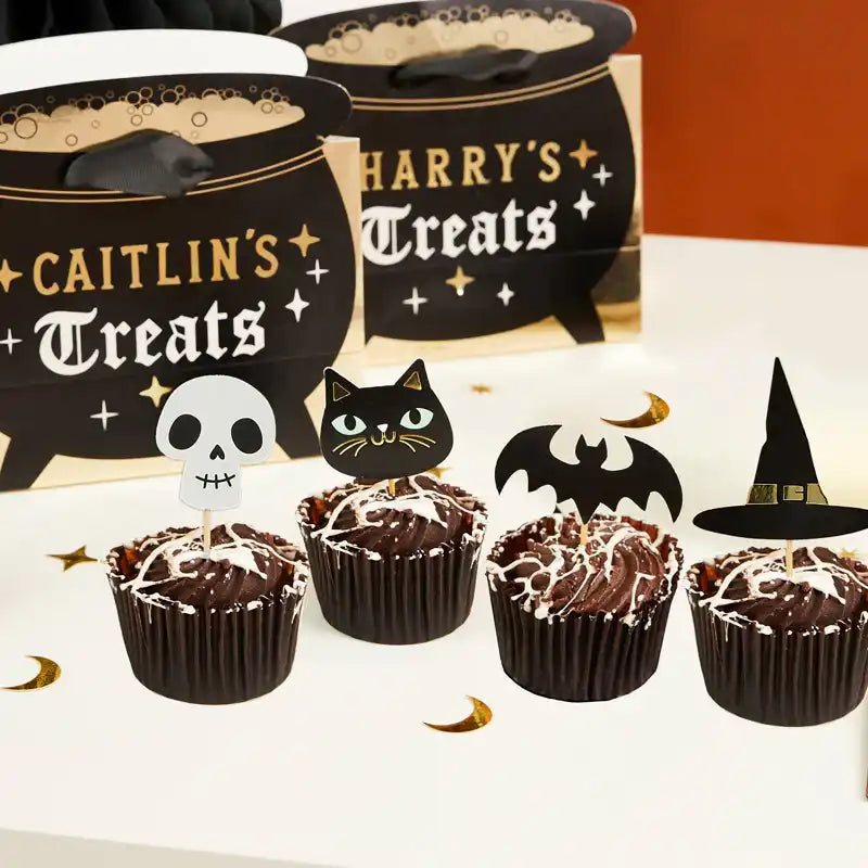 Halloween Gold Foiled Food Picks (x12) Halloween 2024