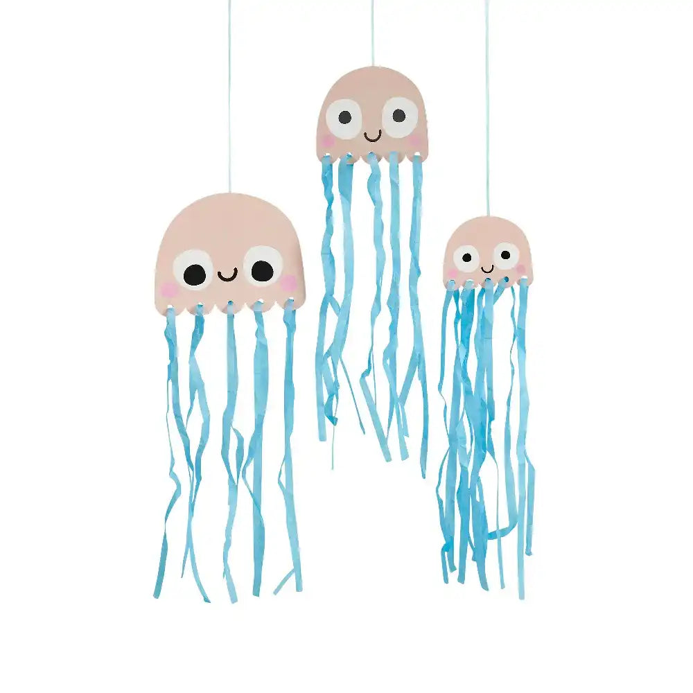 Hanging Jellyfish with Tissue Tassels (x3) Kids Party