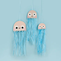 Hanging Jellyfish with Tissue Tassels (x3) Kids Party