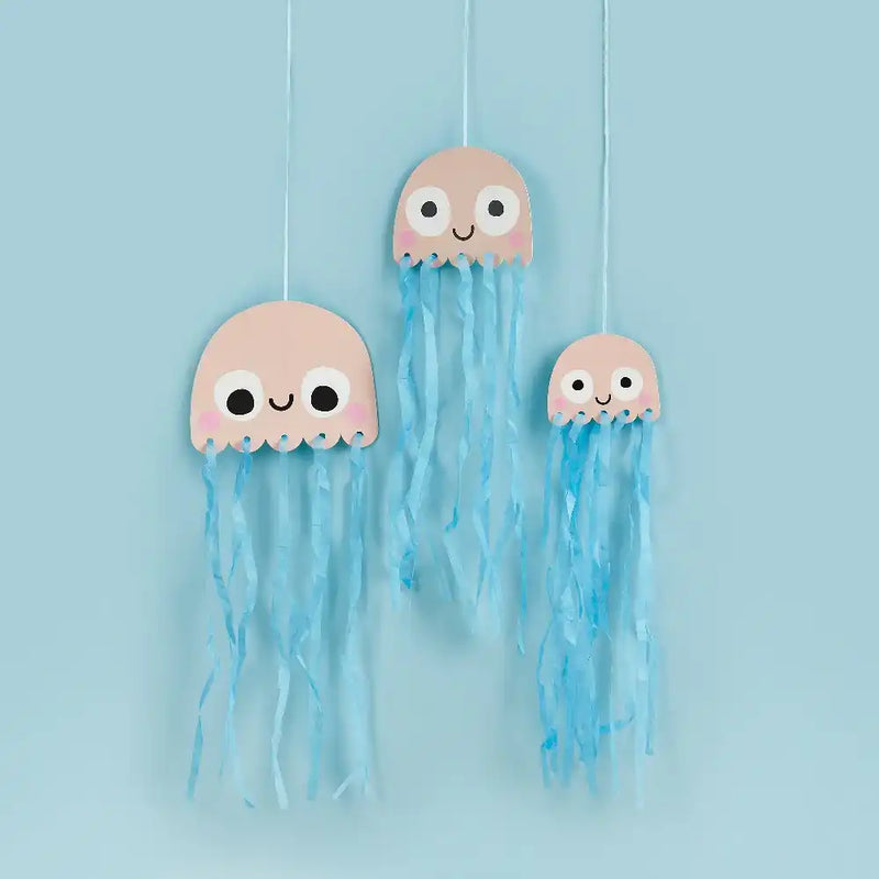 Hanging Jellyfish with Tissue Tassels (x3) Kids Party