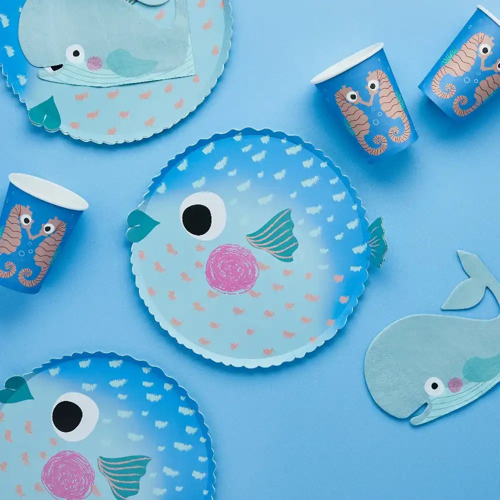 Puffer Fish Plates (x8) Kids Party
