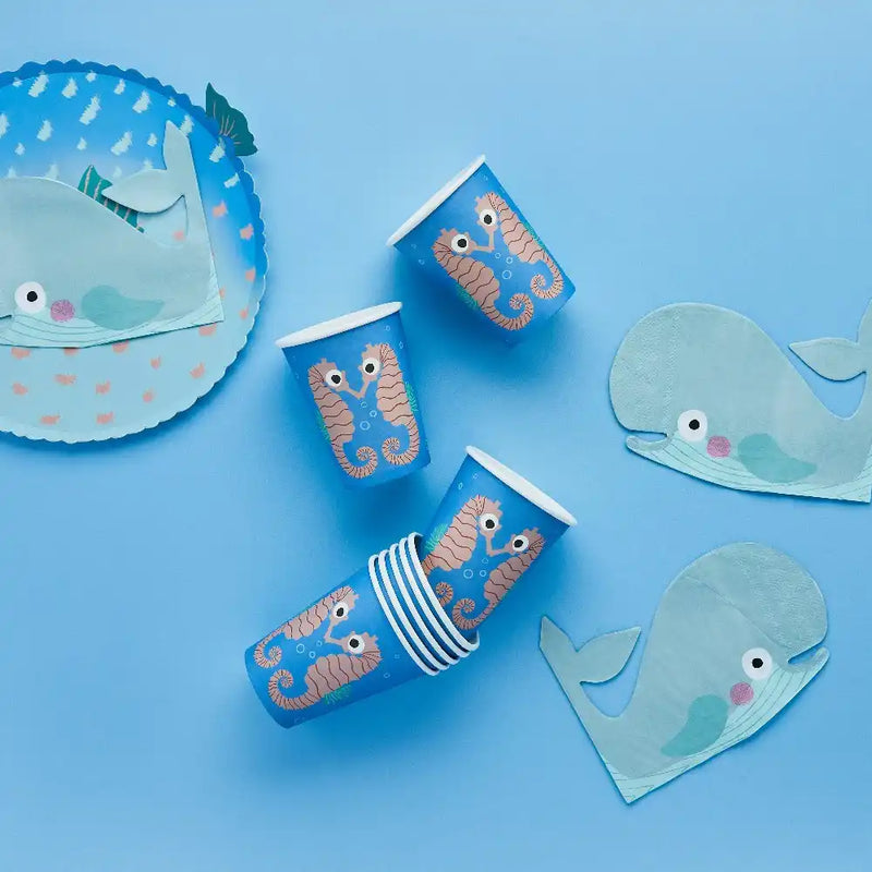 Seahorse Party Cups (x8) Kids Party