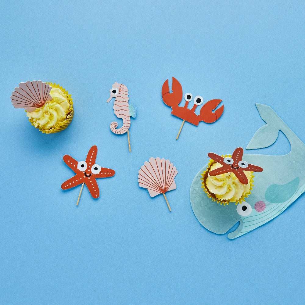 Fish & Coral Cake Topper Set Kids Party