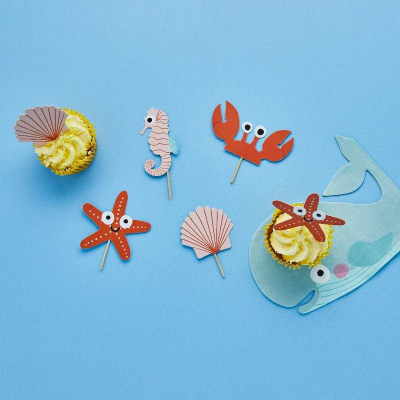 Fish & Coral Cake Topper Set Kids Party
