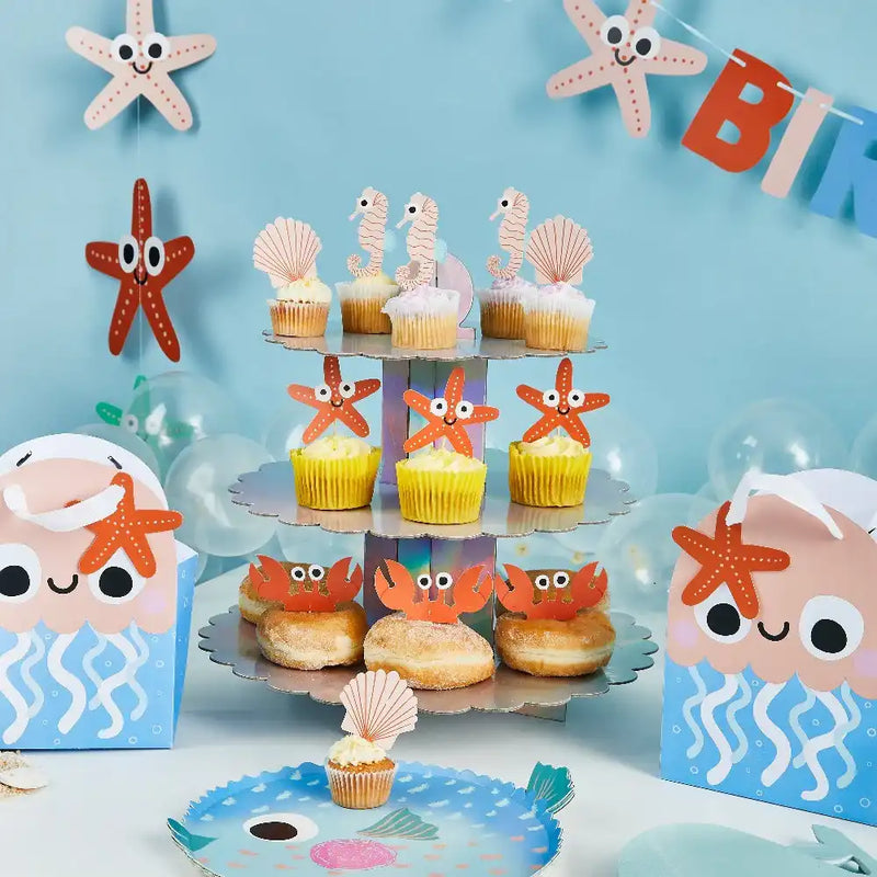 Fish & Coral Cake Topper Set Kids Party