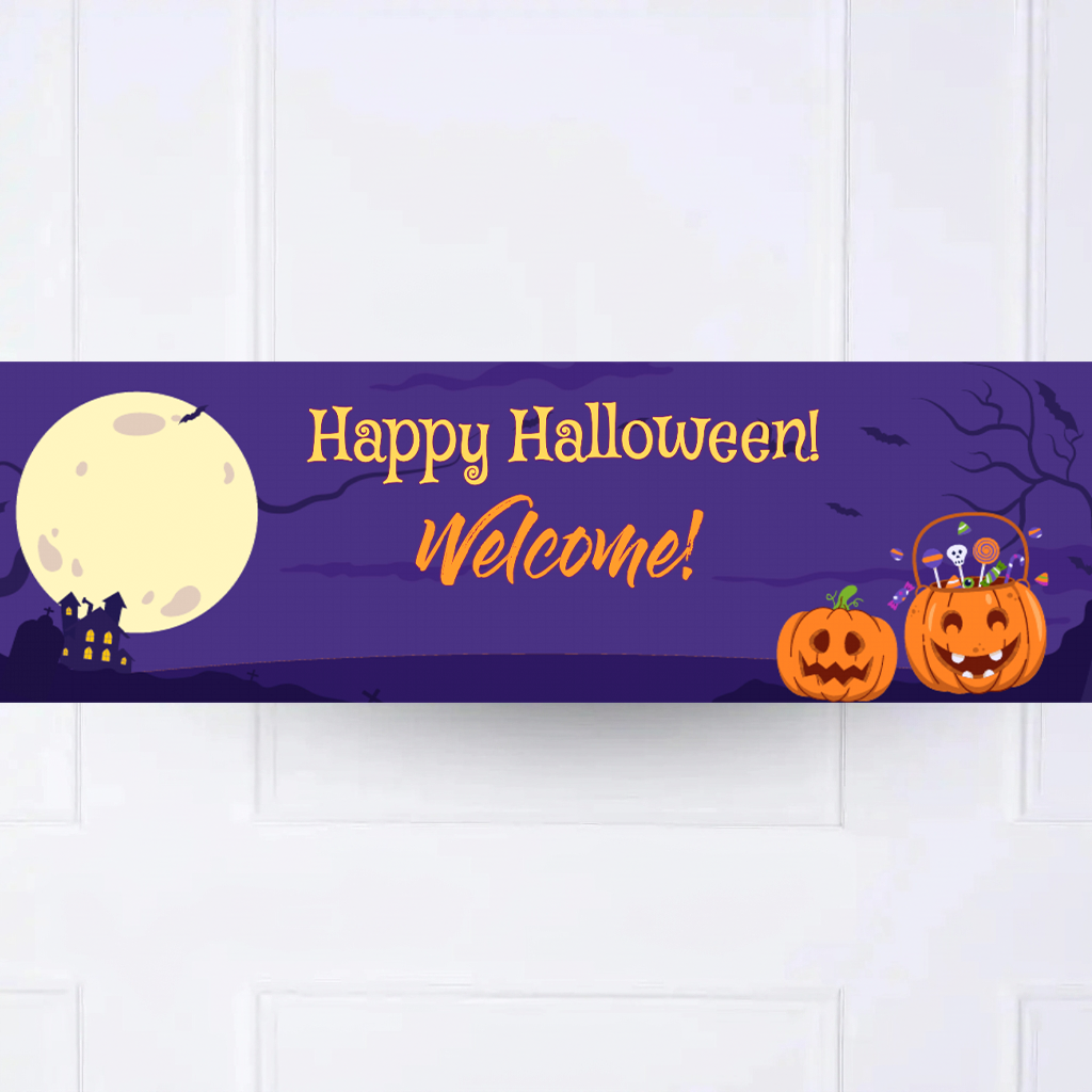 Happy Halloween Personalised Party Banner Personalised Banner