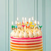 Gold Dipped Rainbow Happy Birthday Candles (x13) Rainbow