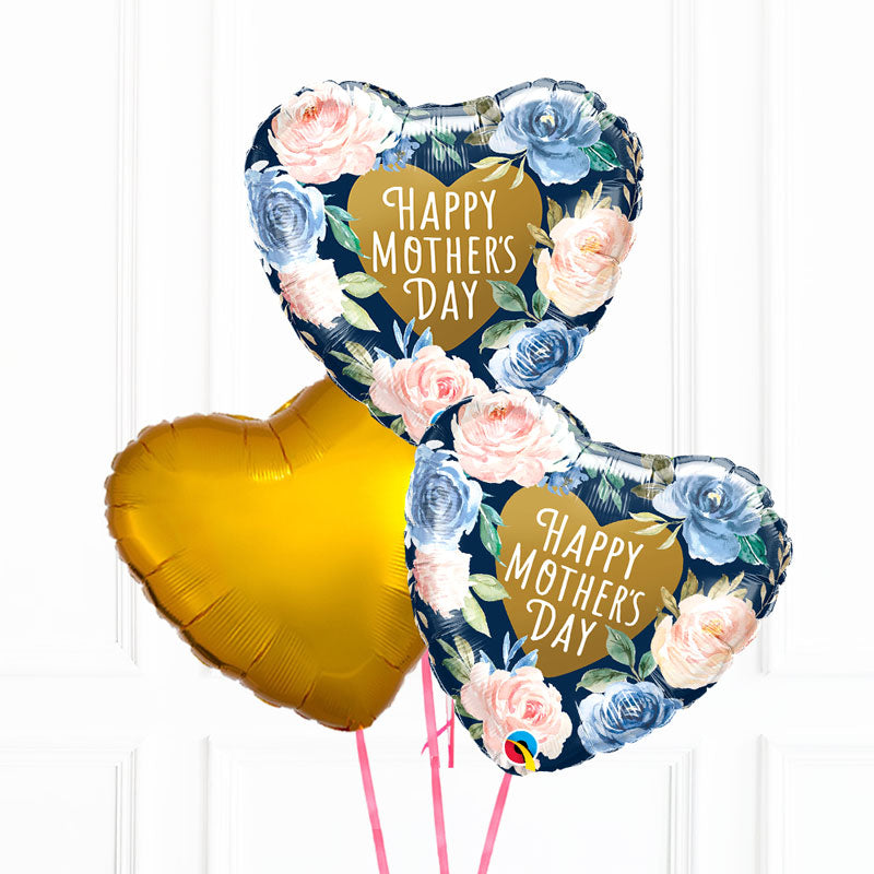 Mother's Day Inflated Heart Balloon Bunch